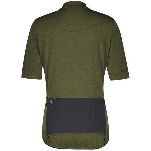 SCOTT SHIRT M'S GRAVEL MERINO SS FIR GREEN/BLACK 23