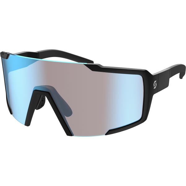 SCOTT SHIELD BLACK MATT/BLUE CHROME ENHANCER 23