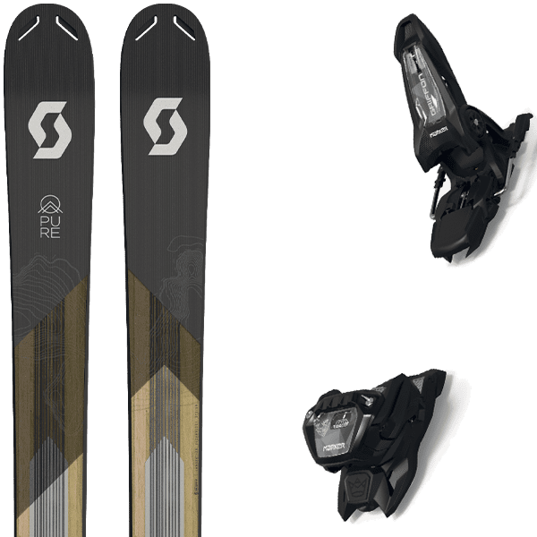  SCOTT PURE POW 115TI + MARKER GRIFFON 13 ID BLACK