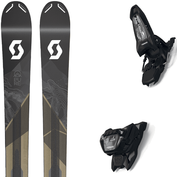  SCOTT PURE PRO 109TI + MARKER GRIFFON 13 ID BLACK