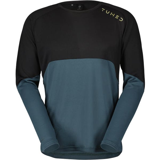  SCOTT SHIRT M'S TRAIL TUNED LS BLACK/ARUBA GREEN 23