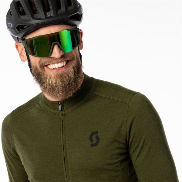  SCOTT SHIRT M'S GRAVEL MERINO SS FIR GREEN/BLACK 23